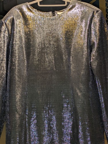 Glitzer kleid silber neu m - glitzer, neu,