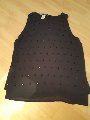 Blaues top mit glitzersteinen - mit,