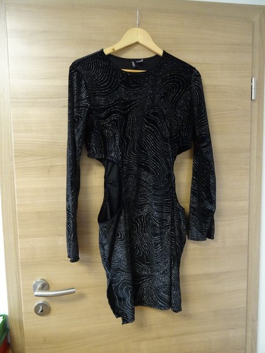 Damenkleid langarm schwarz - h&m,