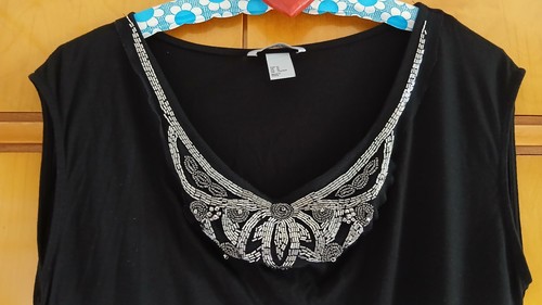Shirt top damen - h&m, glitzer