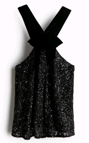 Pailletten top mit - h&m,