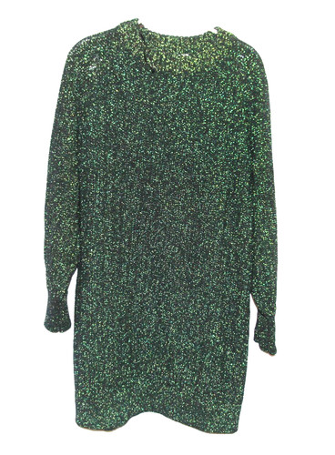 Pullover grün glitzer - pullover,