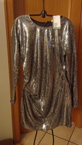 M silvesterkleid silbernes - m,