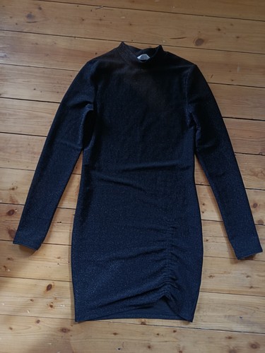 Glitzerkleid schwarz 158 - glitzerkleid,