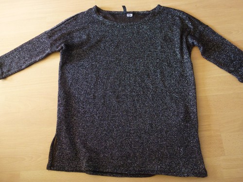 Schwarzes glitzershirt m - glitzershirt, s