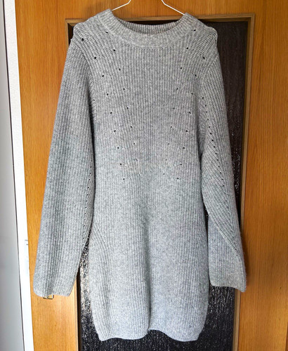 Damen strickkleid grau - h&m,